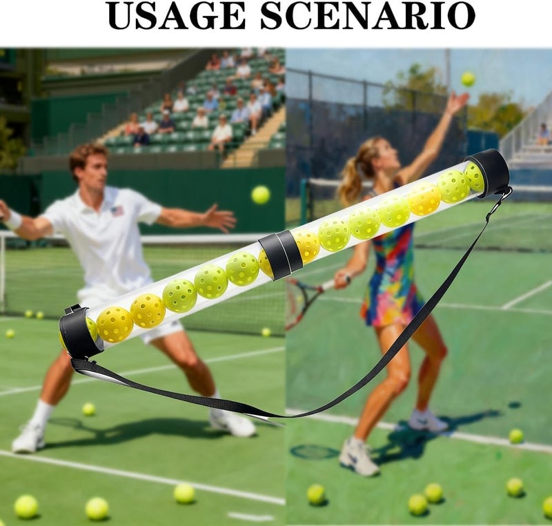 OLISDCCMY Pickleball Ball Retriever-Tennis Ball Retriever -Holds 15 Tennis Balls or 14 Pickleball | Detachable 2-Part Hopper Design (Clear)——No Balls Included. - Image 5